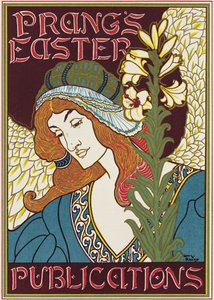 Póster Publicitario de las Publicaciones de Pascua de Prang, 1896